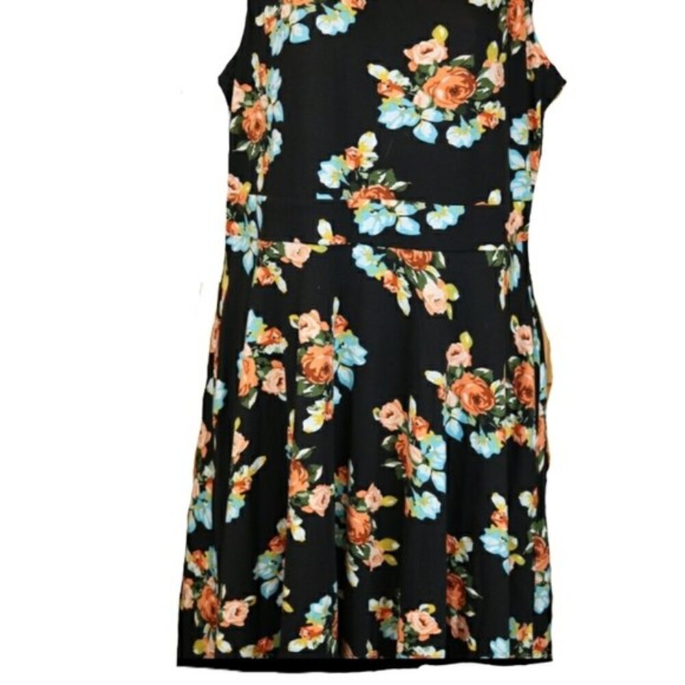 Floral Tank Dress Black Floral XL